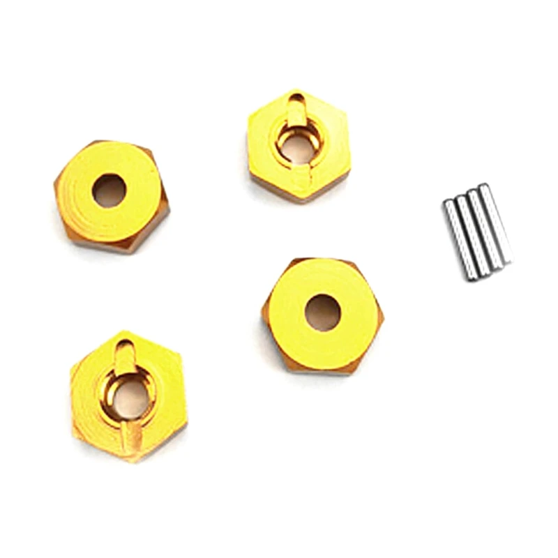 Écrou hexagonal de roue en métal avec broches, moyeux d'entraînement, adaptateur pour 1/12 MN86K MN86KS RC, pièces de mise à niveau de voiture inoler, 12mm, 4 pièces