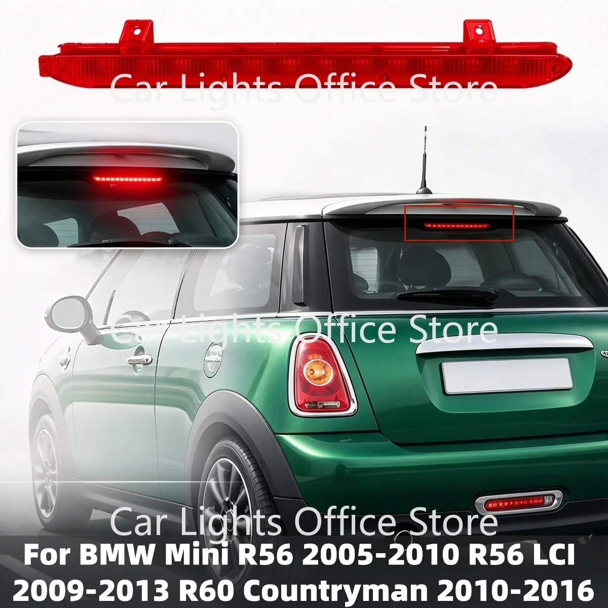 Red LED Third High Level Brake Stop Light For BMW Mini R56 2005-2010 Brake Stop Light R56 LCI 2009-2013 R60 Countryman 2010-2016