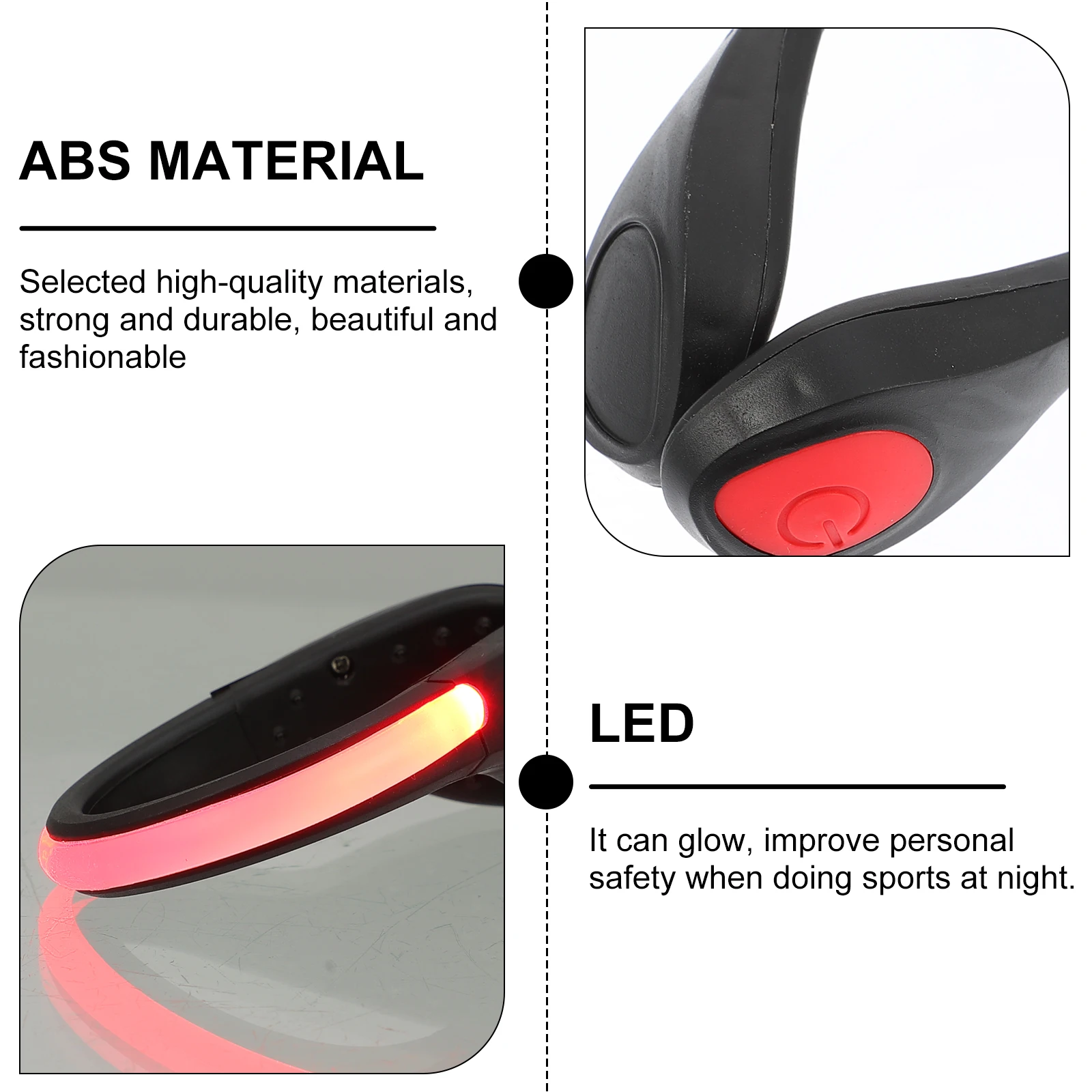 

2 Pcs Luminous Shoe Clip Lights Led for Shoes Jogging Glowingmes Sneakers Running Runners Walking at Night on Portable