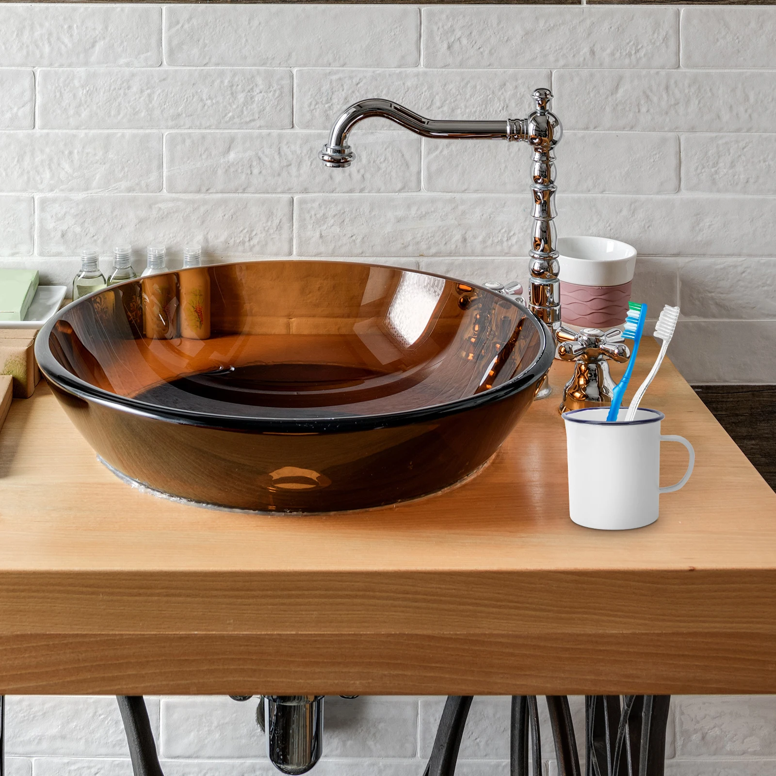 1pc Tazza smaltata vintage 500 ml Nero Bianco Retro Tazza da bere Accessorio da cucina Bilancia di misurazione Portabevande Grande