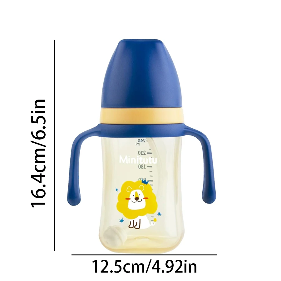 2-12 Jaar Oude Student Stro Beker, 300Ml Brede Diameter Pp Water Cup, Pasgeboren Baby Leren Drinkbeker, Drop-Proof Baby Water Cup