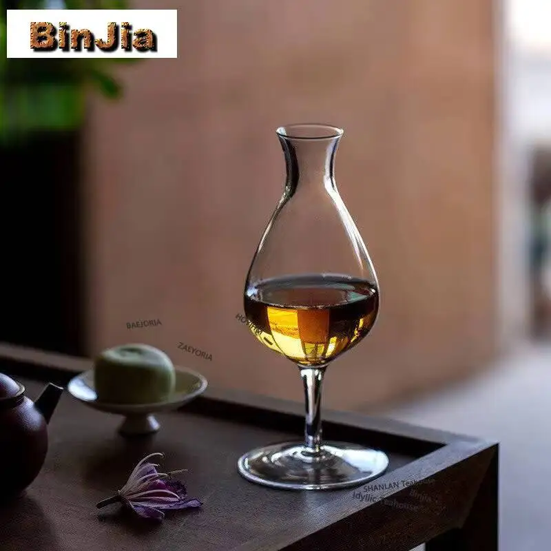 200ml Glass High Legged Teacup Ancient Tea Bowl Set Of Cups Tea-tasting Smelling Cup Chazhan Master Cups Tea Ceremony Craft Gift