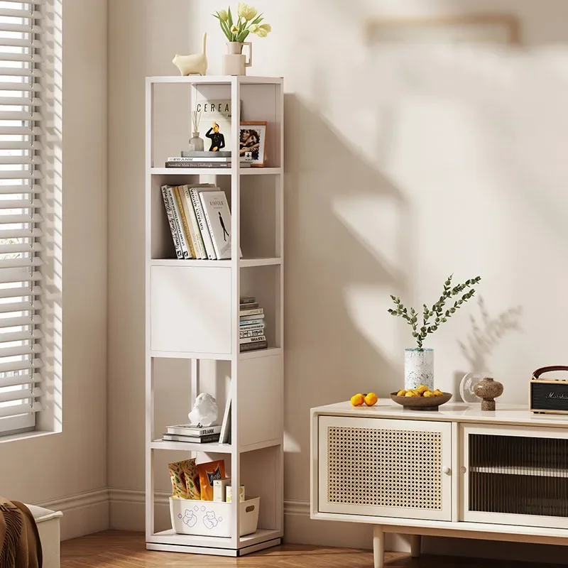 Rodas de arte rotativa estante parede porta móvel mini rotativa estante estética nook mueble organizador moderno decoração casa