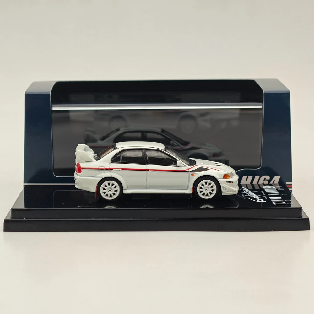 Hobby Japan 1/64 Lancer GSR Evolution VI T.M.E Special Coloring Package with Mud Flap Scortia White HJ642033CW Diecast Model Car