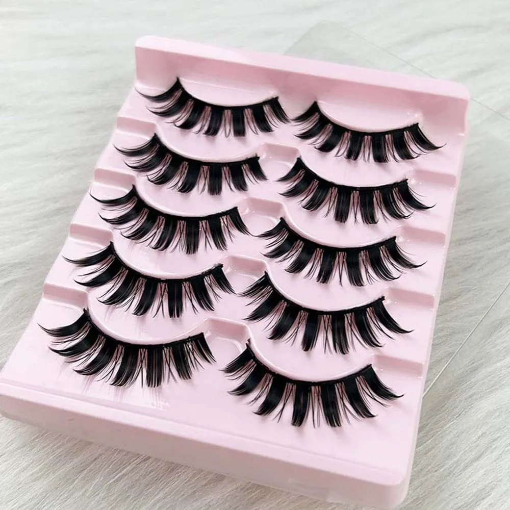

Cat Eye Big Devil False Eyelashes Full Strip Eye Tail Lengthening Cat Eye Fake Lashes Natural Oblique Faux Mink Lashes