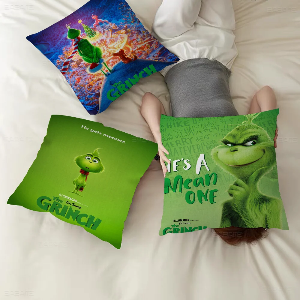 Film The G-Grinch C-Christmas Pillowcase Toon Gift Cushion Cover Bedroom Home Sofa Chair Seat Decor Pillow Case