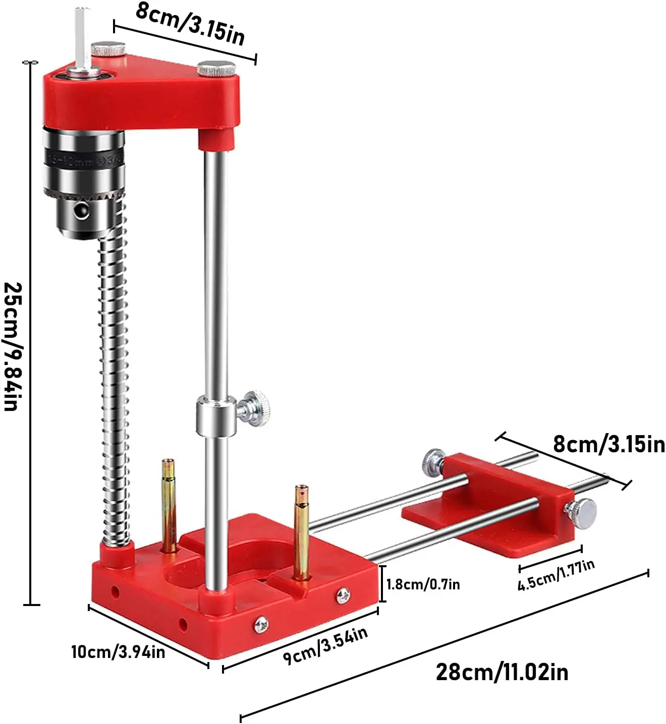 1 pz strumenti guida per localizzazione trapano per la lavorazione del legno con scala guida per trapano precisa tassello puncher maschera per la