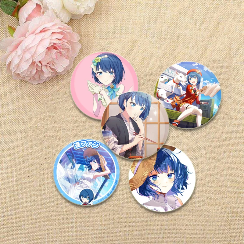 Kiritani Haruka Badge Cosplay Cute Comic Brooches Handmade Enamel Pins for Collar Clothes Hat Backpack Jewelry Accessories Gift