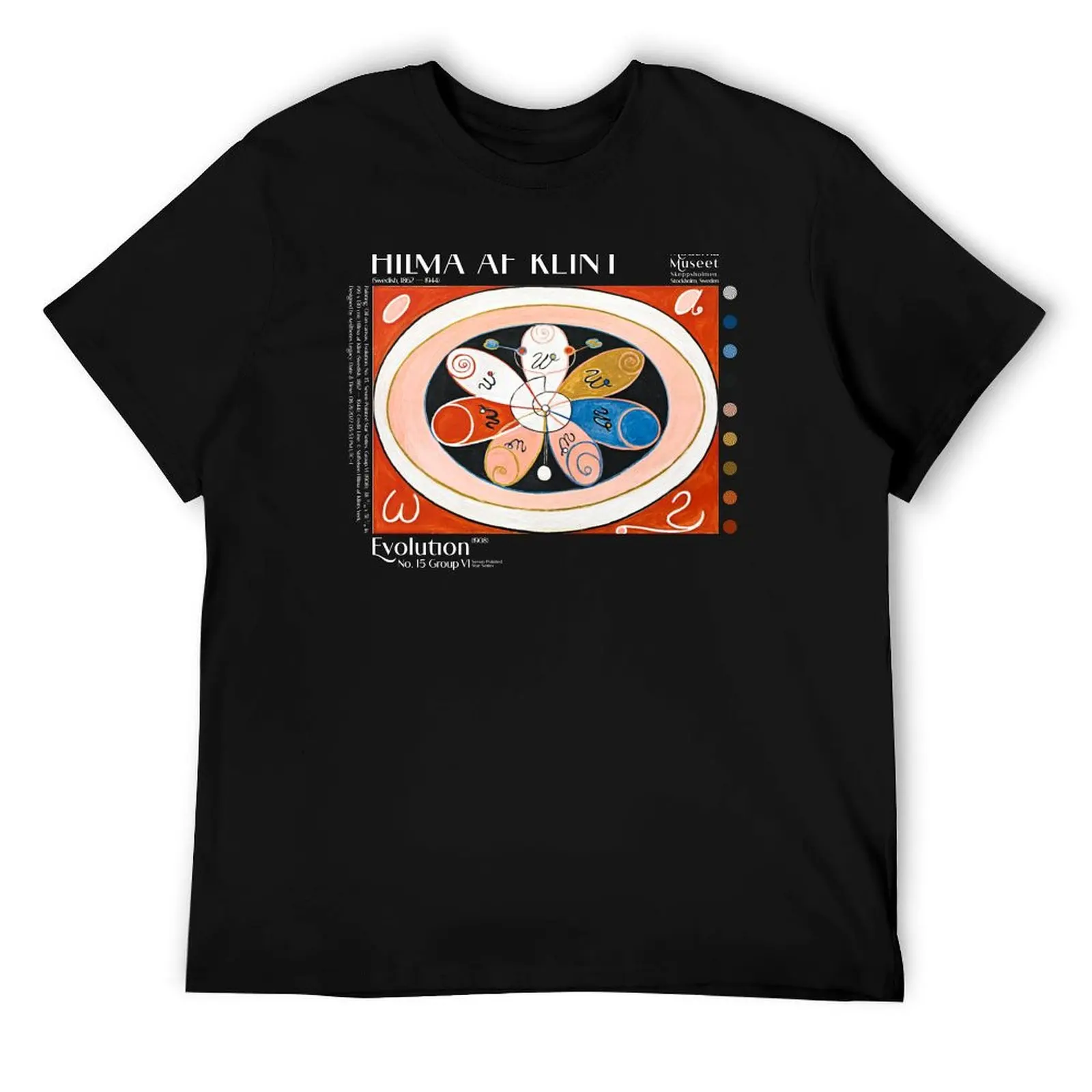 

Hilma Af Klint Evolution No. 15, футболка семиконечной звезды с абстрактной духовной оккультной живописью, мужская футболка