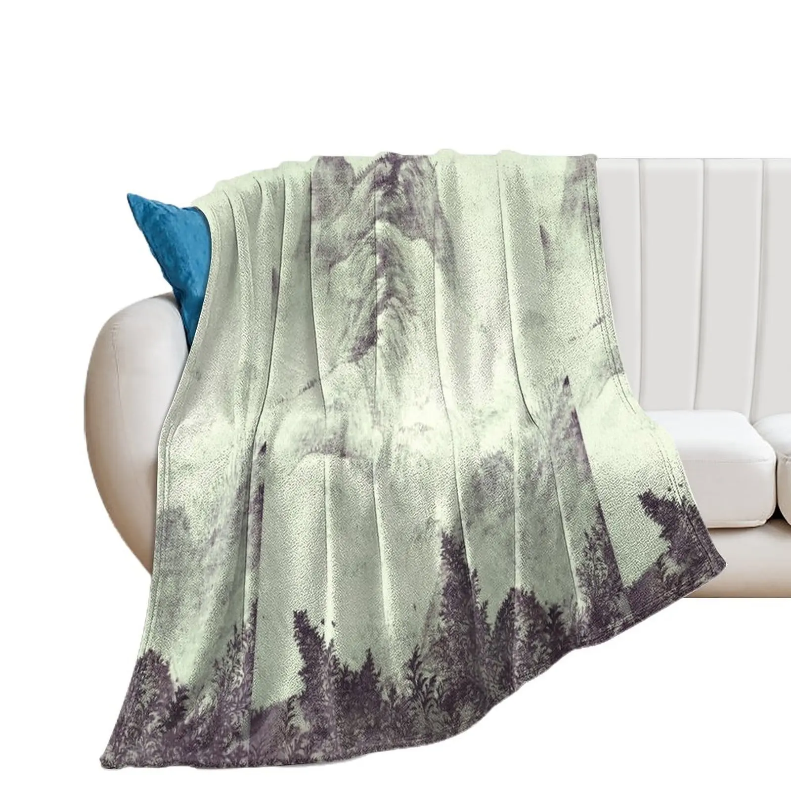 Looking Back at Denjiro - Nature Landscape Throw Blanket Tourist Furrys Plaid Designers Blankets