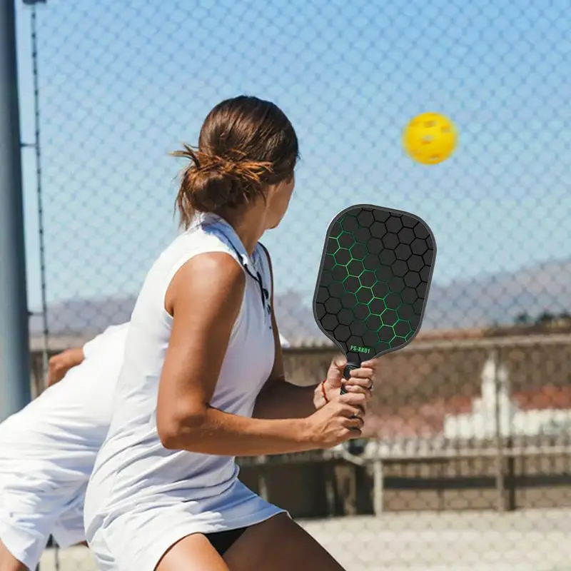 Set Paddle bola acar, Set 2 raket Pro permainan dalam dan luar ruangan, dayung bola acar dengan 4 bola acar