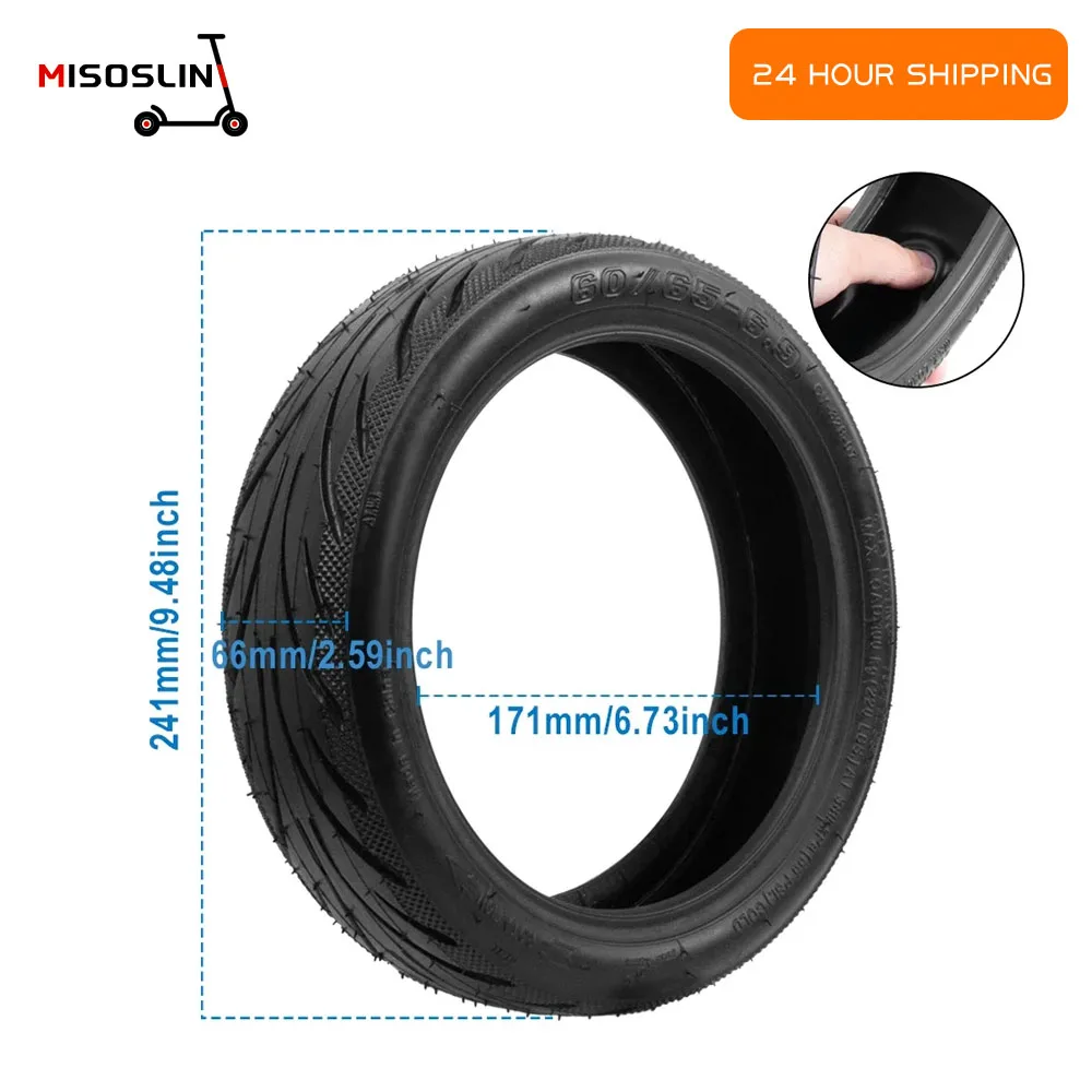 60/65-6.9 Tubeless Outer Tyre For Ninebot By Segway Max G2 G65 Electric Scooter 10Inch Vacuum Anti-puncture Rear Jelly Tire Part