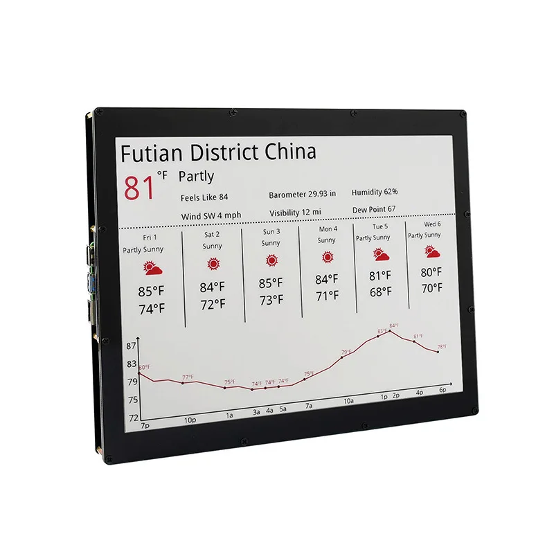 

12.48-Inch electronic ink screen bare screen 1304 × 984 resolution, red and black and white three colors