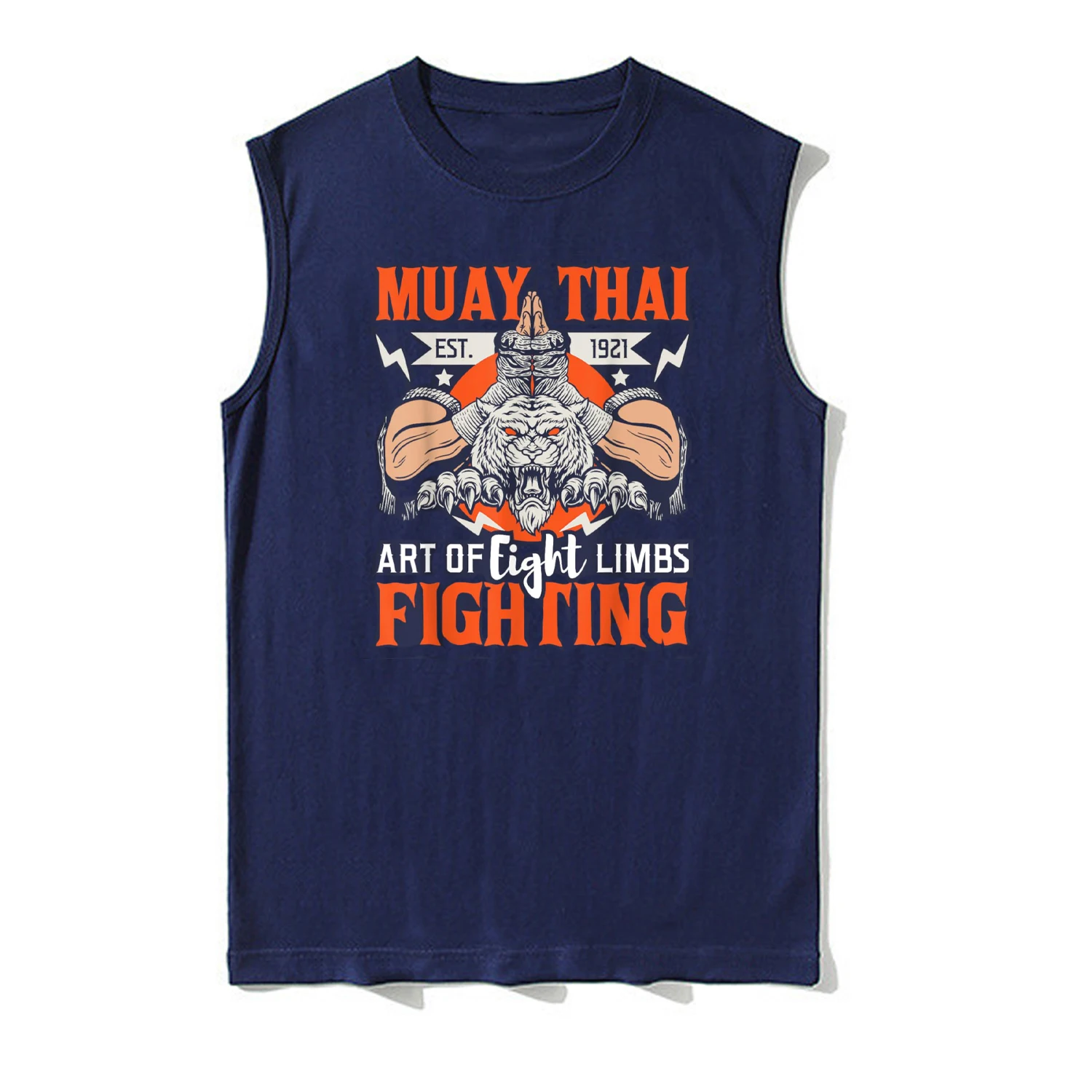 Muay Thai Fighting MMA Thai Boxing Martial Arts Tanktop New 100% Cotton O-Neck Summer Casual Mens Vest Sleeveless T-shirt