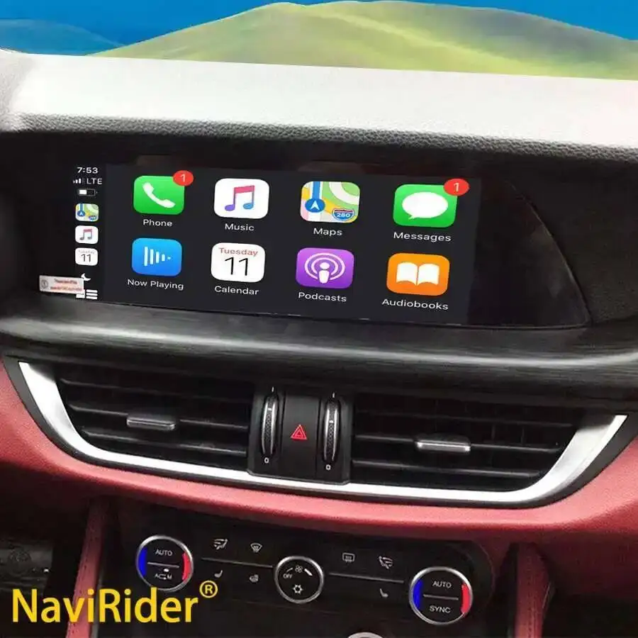 Android 13 For Alfa Romeo Stelvio Giulia 2016-2021 Car Radio Automobile Multimedia CarPlay Auto Bluetooth GPS Navigation Stereo