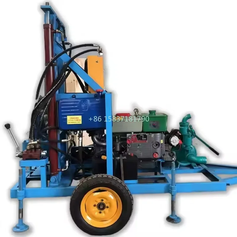 

Hot Sale Rotary Water Well Drilling Rig Machine Portable 100M 200 Meter Deep Small Water Well Drilling Rig Machine for Mexico
