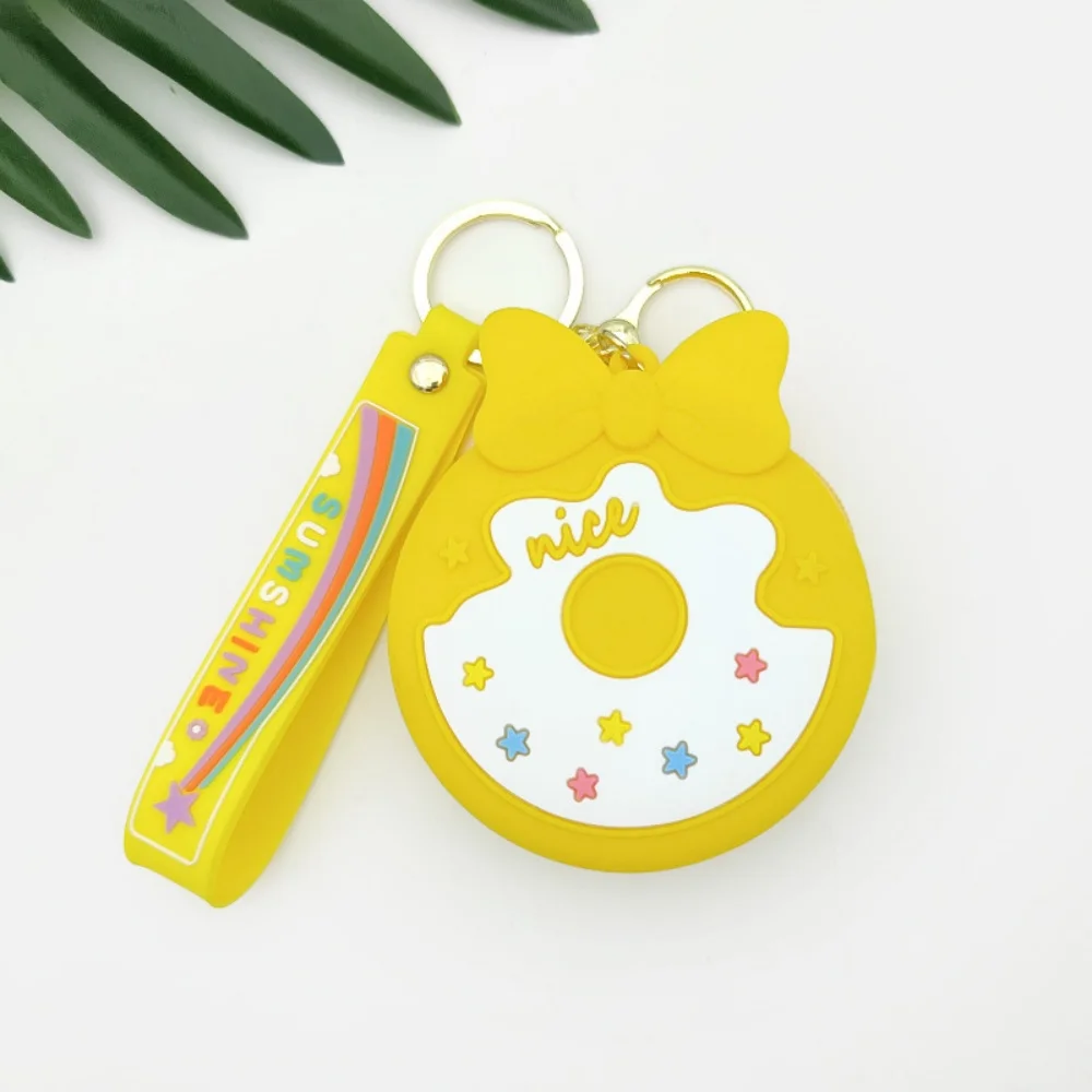 سيليكون محفظة نسائية للعملات المعدنية جولة Bowknot حقيبة سماعة الاذن لطيف سيليكون الحقيبة الملونة جولة تغيير حقيبة ل مفتاح حامل محفظة هدية ل