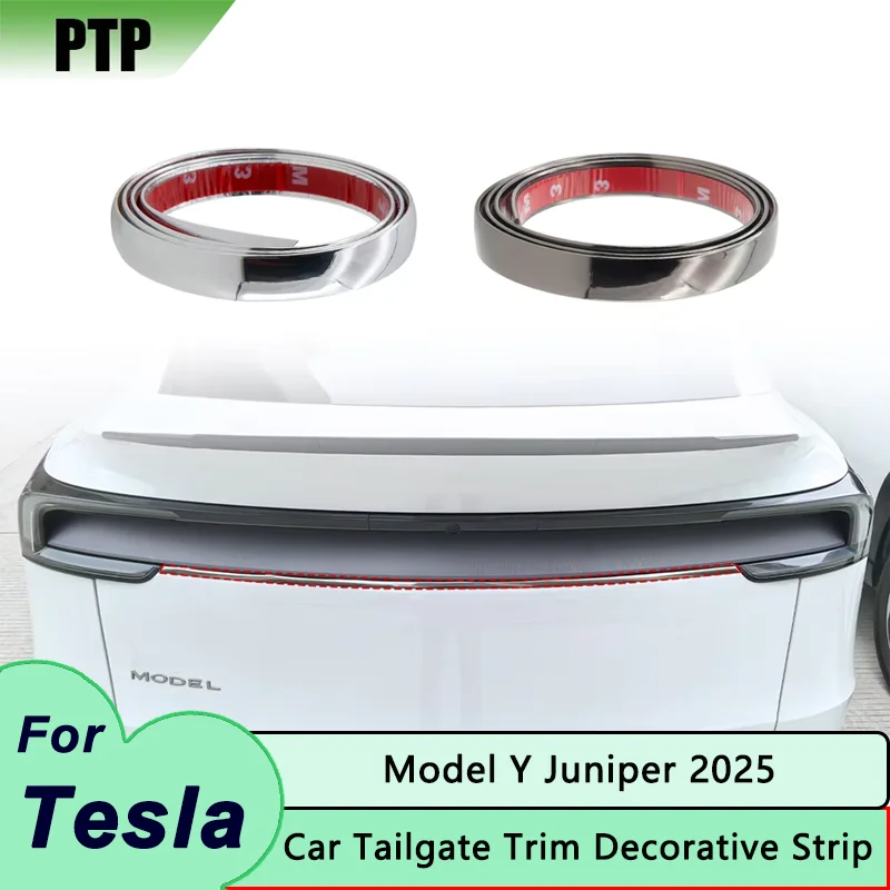 

Декоративная накладка на заднюю дверь багажника для Tesla Model Y Juniper LAUNCH 2025 2026, ПВХ-молдинг, аксессуары для экстерьера автомобиля