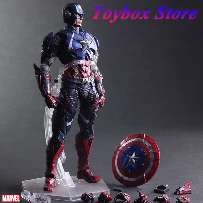 

Play Art PA Series 1/6 Captain America Marvel Movie Avengers Super Hero Figure Simulation 12" Full Set Movable Toys Boys Gifts