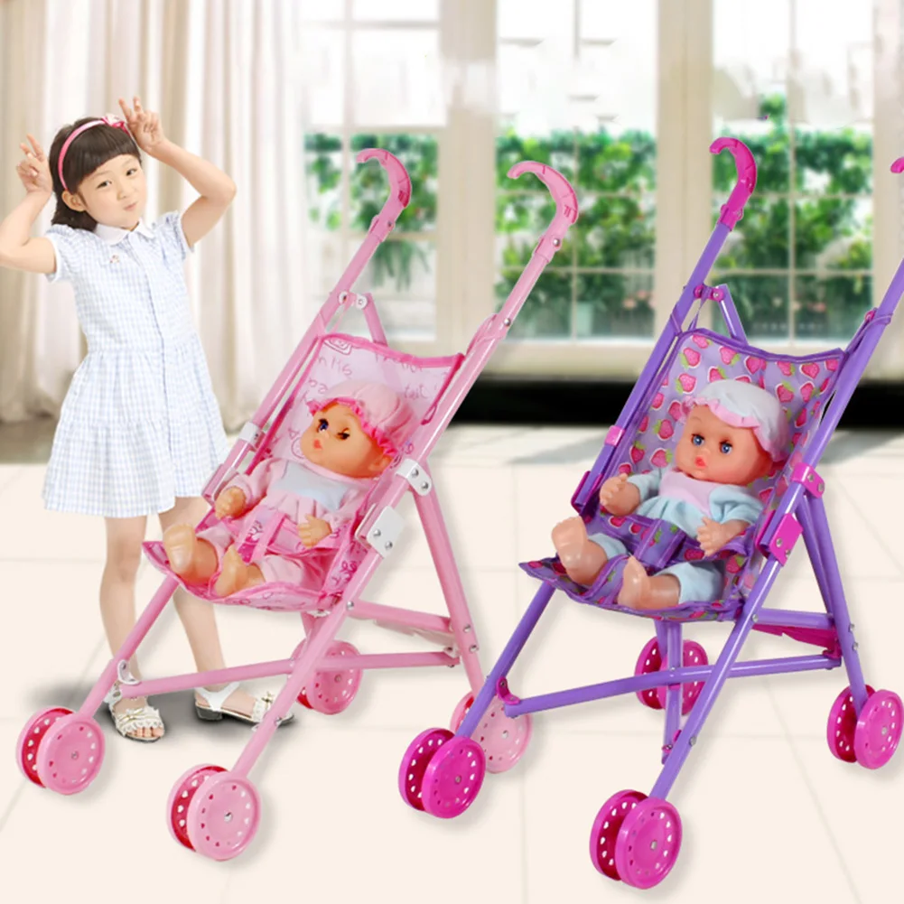 Baby Doll Stroller with 10 Inch Doll Baby Stroller for Dolls Toy Stroller for Baby Dolls for Little Girls Boys and Kids