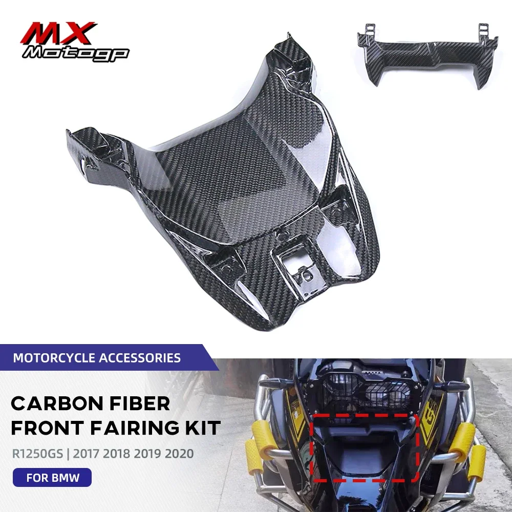 

For BMW R1250GS R1250 GS ADV 2017 2018 2019 Motorcycle Carbon Fiber Front Headlight Fairing Lower Cover Frame Guards