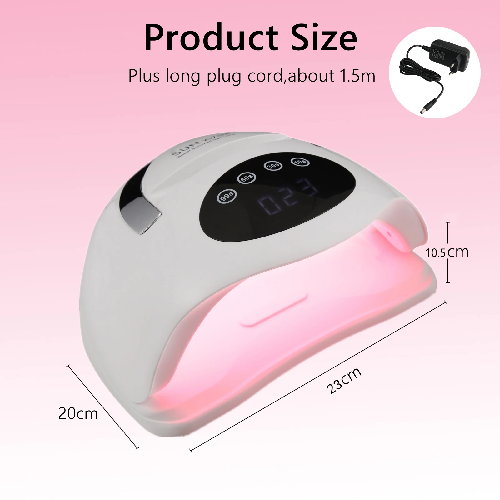 Lampe à ongles professionnelle 72 LED, SUN X16/ X17/ X19/ X20 MAX, pour gel N64, séchage rapide, salon de manucure