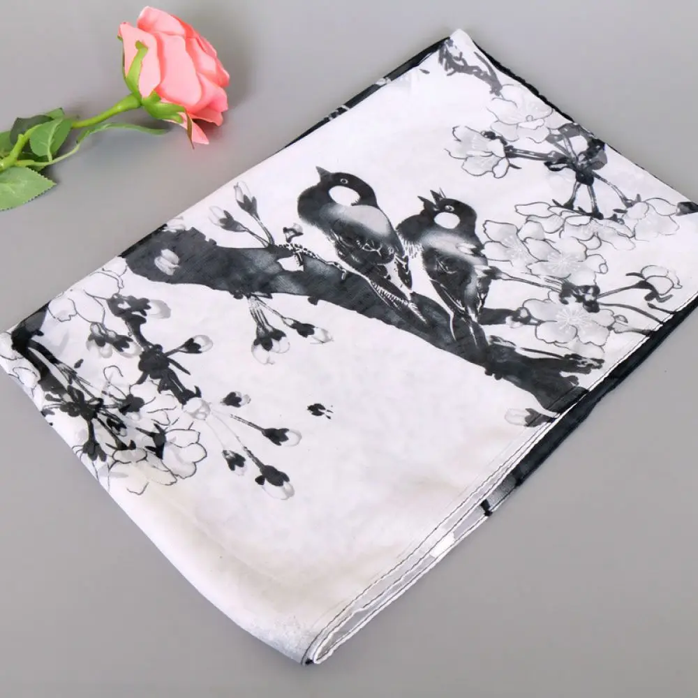Soft Chiffon Scarf For LMLAVEN Ladies Fashion Print Shawl Lightweight Breathable Sun Protection Beach Hijab Decorative Neck Wrap