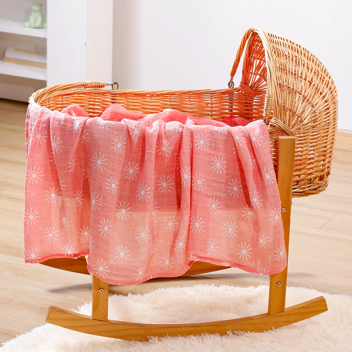 

HappyFlute Baby Blanket Soft And Breathable Baby Wrap 100% Cotton Muslin Swaddle for Newborn