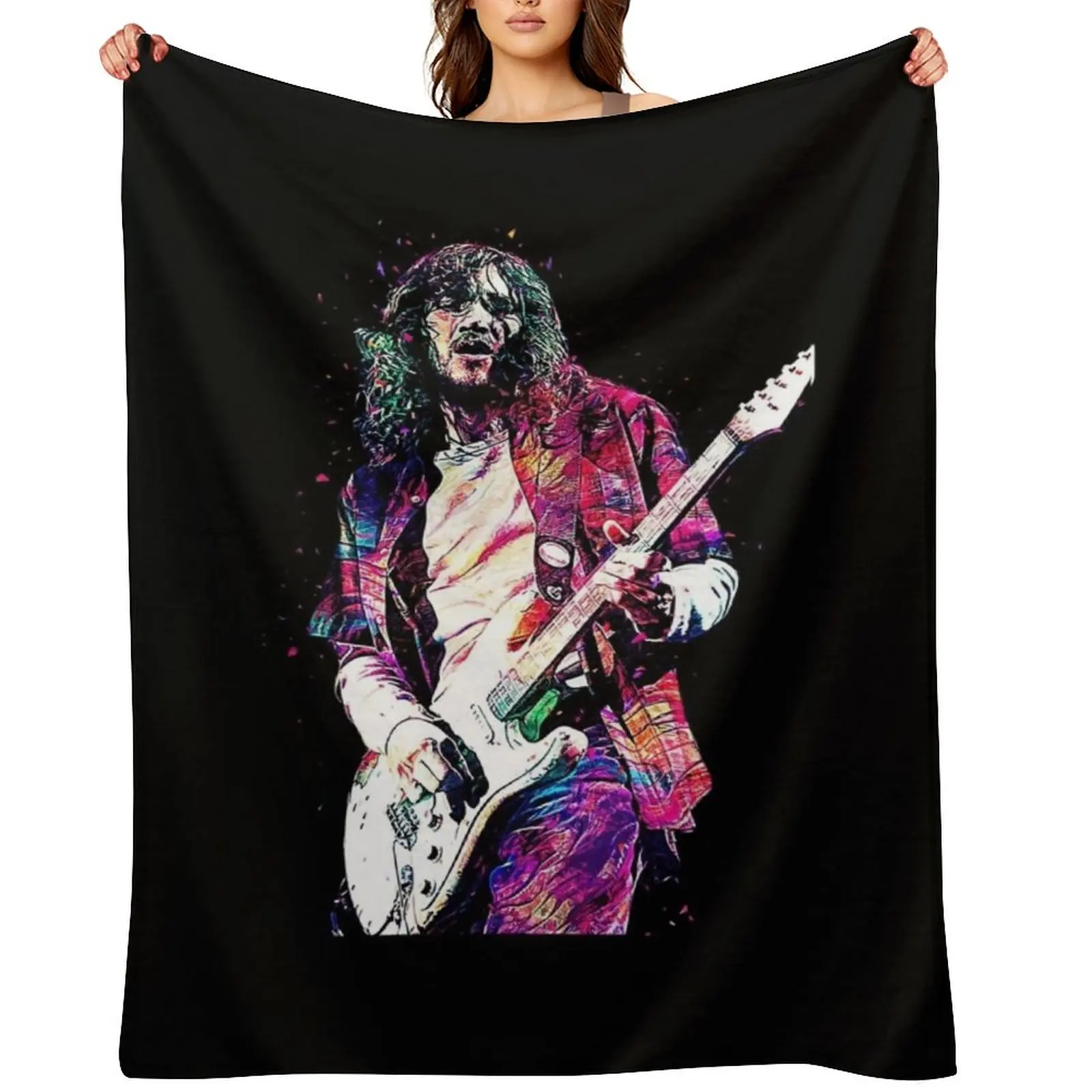 

John The Red Hot Guitar Throw Blanket Multi-Purpose Kid'S Plaid Designers Blankets