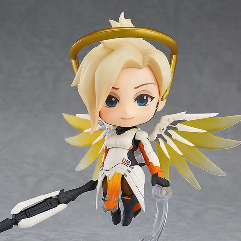 10cmGSC Nendoroid 790 Overwatch Mercy Angela الكلاسيكية الجلد الشكل المنقولة أجنحة الموظفين متعددة أفخم صندوق تحصيل أنيمي نموذج