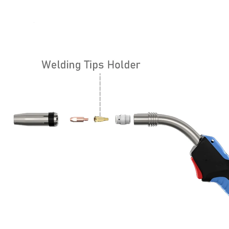 2 Pieces 24KD 36KD Euro Welding Gun Welding Tip Connecting Rod 15AK Welding Nozzle Holder MIG CO2 Welding Torch Accessories