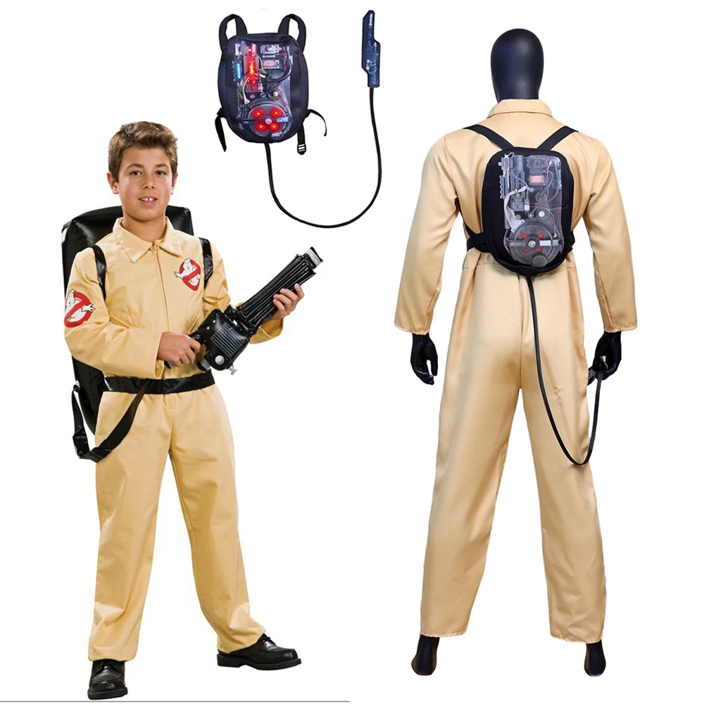 Disfraces de Cosplay de la Película Ghostbusters para Adultos, Incluye Paquete de Protones, Ropa Protectora, Disfraz para Fiestas de Carnaval