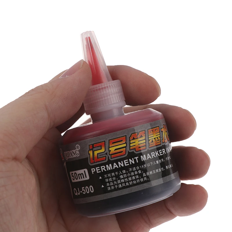 50Ml Vĩnh Viễn Ngay Lập Tức Khô Đồ Bộ Dầu Bút Đánh Dấu Mực Đổ Cho Bút Bút