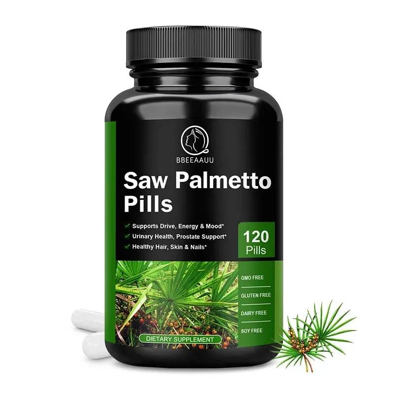 BBEEAAUU Saw Palm Capsule for Men Health Urinary and Prostate Health Active Male Health Supplement