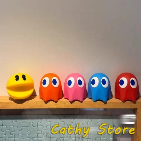 Original Gashapon Pac-Man Pac-Man Glow Night Light Game Peripheral Mini Model Collectible Toy Desktop Decor Toys Birthday Gifts