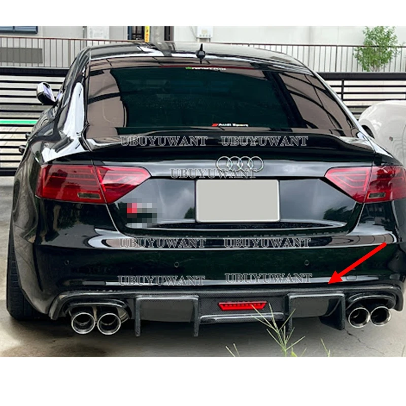 Für Carbon Fiber Heckstoßstange Diffusor Lip Splitter für Audi A5/S5 2008-2015 nicht Standard Lip Spoiler Auto Zubehör