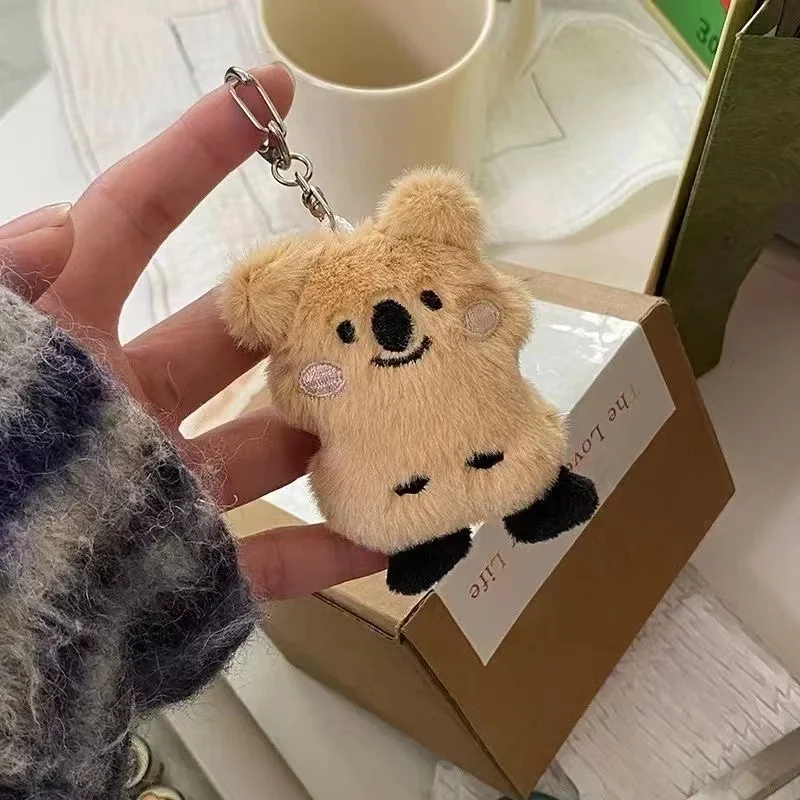 Keychain Hanging Ornaments Pendant Cuddle Up with Adorable Fluff: Plush Teddy Bear Charm - Your Portable Hug Buddy