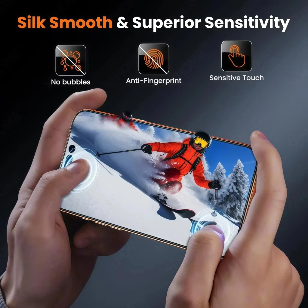 5-1 Stück Displayschutzfolie aus gehärtetem Glas für iPhone 18 17 Pro Max 11 12 13 14 15 16 14 15 16 Plus Air 6 7 8 SE 2 X XR XS Max – Detail 4