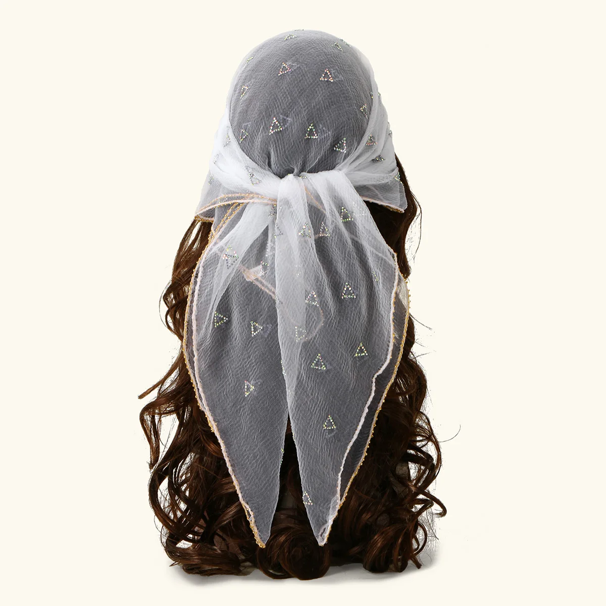 موضة مثلث الماس وشاح مربع الدانتيل الحجاب أغطية الرأس رقيقة الحجاب باندانا الحجاب الأزهار الإناث أنيقة عمامة 80*80 سنتيمتر #3