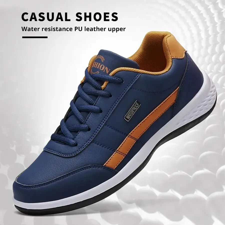 Scarpe Casual alla moda scarpe da ginnastica da Tennis all'aperto da uomo leggere e comode con lacci in PU dimensioni più piccole delle normali per gli uomini