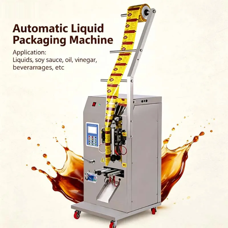

Electric packing machine for olive oil perfume self suction multi-function liquid packaging machine