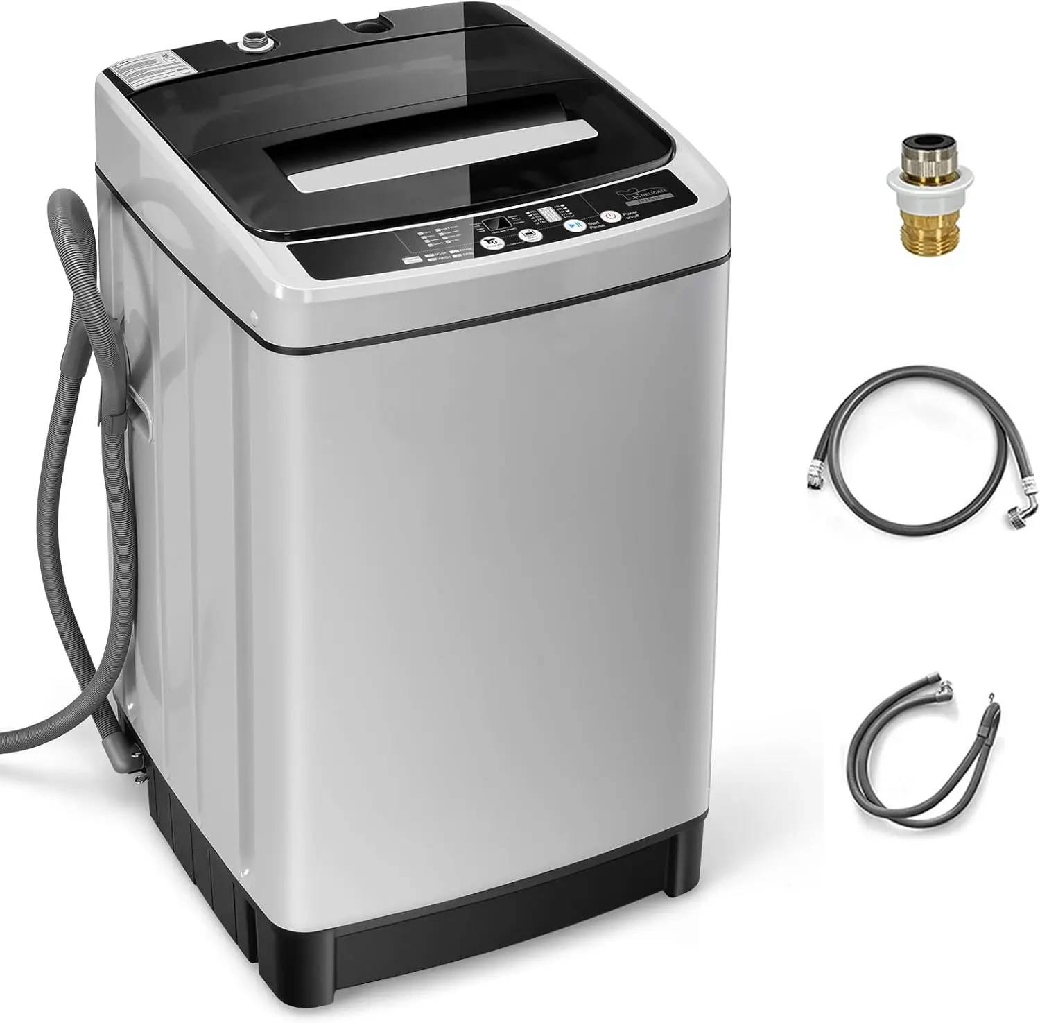 2 in 1 Portable Laundry Washer 1.5Cu.Ft 11lbs Capacity Washer and Spinner Combo 8 Programs 10 Water Levels Energy Saving