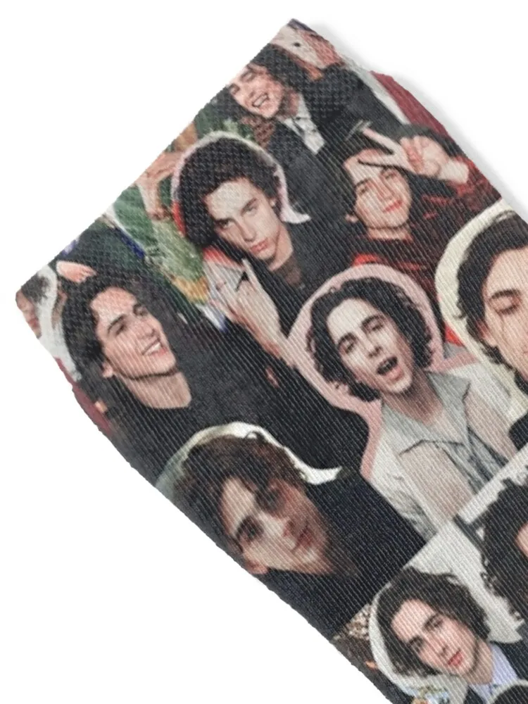 Timothée Chalamet Collage Edit Socks cartoon happy halloween with print Man Socks Women's