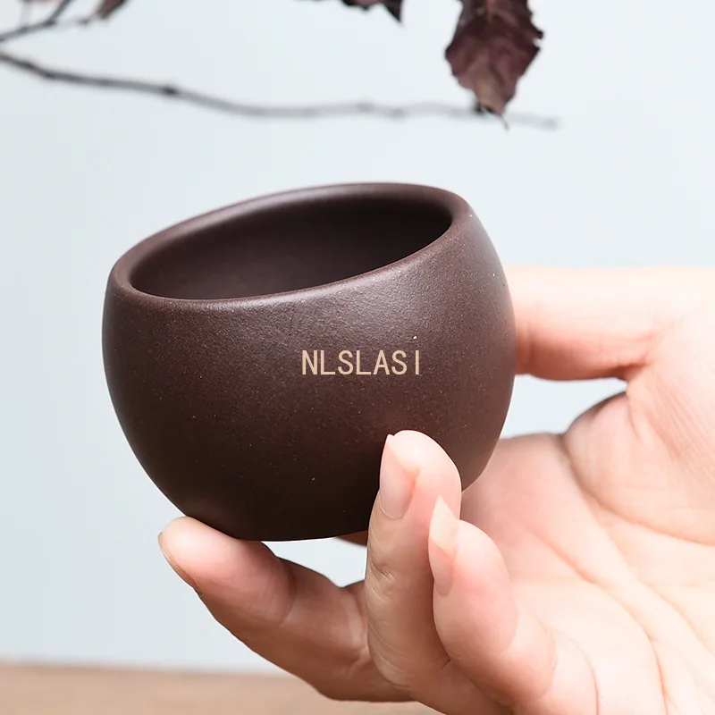 2 pcs/set of Yixing Yixing Yixing purple clay tea cups handmade tea bowls master cups tea set accessories 65ml