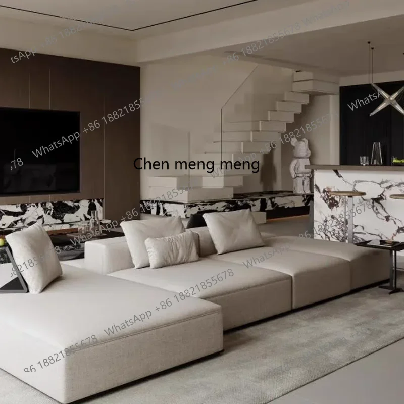 

X Minimalist fabric sofa, Nakajima double-sided, modular sofa leather