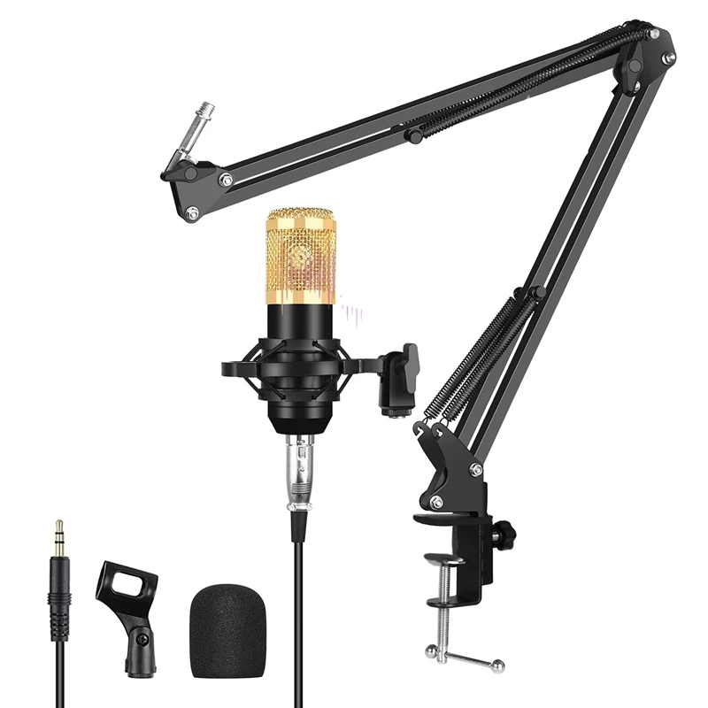 Condenser Microphone Set USB Microphone Audio Dynamic System Kit Cantilever Bracket Anti-Spray Net Set Sound Record