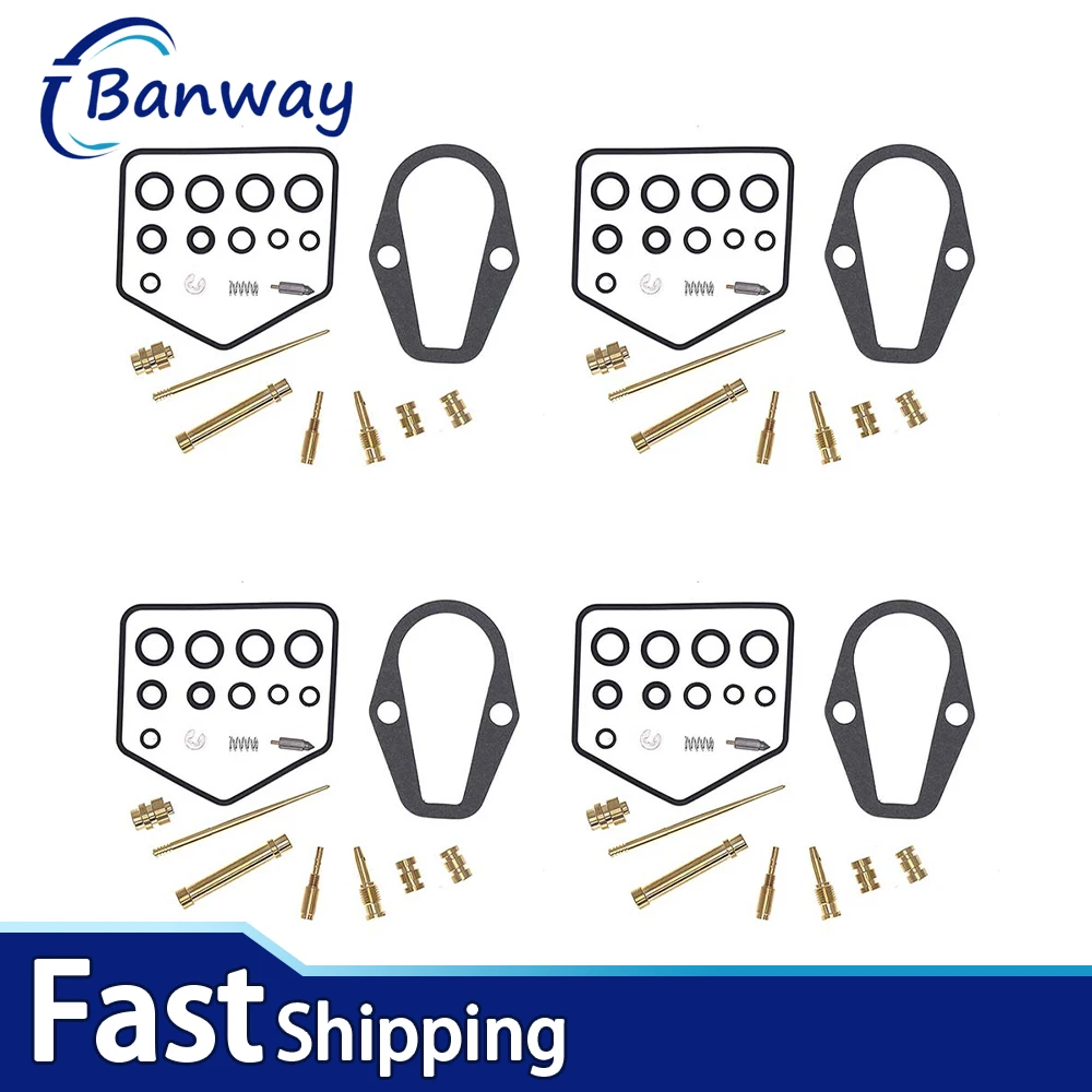 

4Set For Honda CB500K 1971-1973 CB500 Four，CB500K Carburetor Repair Kit Floating Needle Gasket Rubber Parts