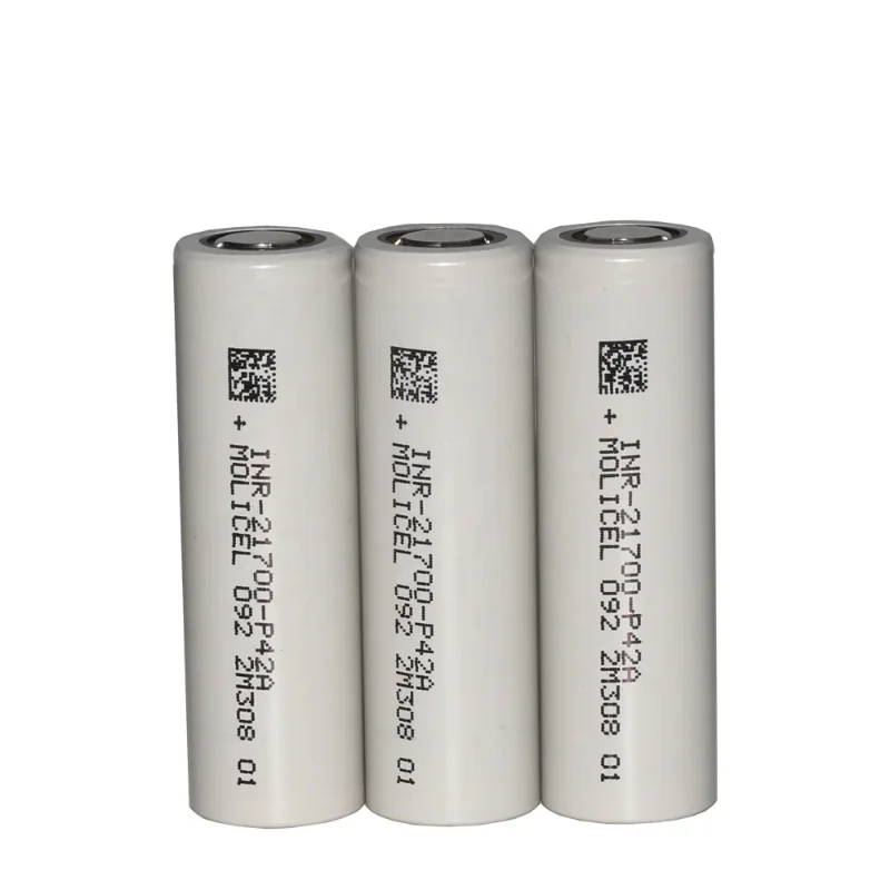 Molicel 3.6V 21700 Molicell P42A 4200mAh Max 45A Discharge Support -40 Degree Celsius Low Temperature Discharge