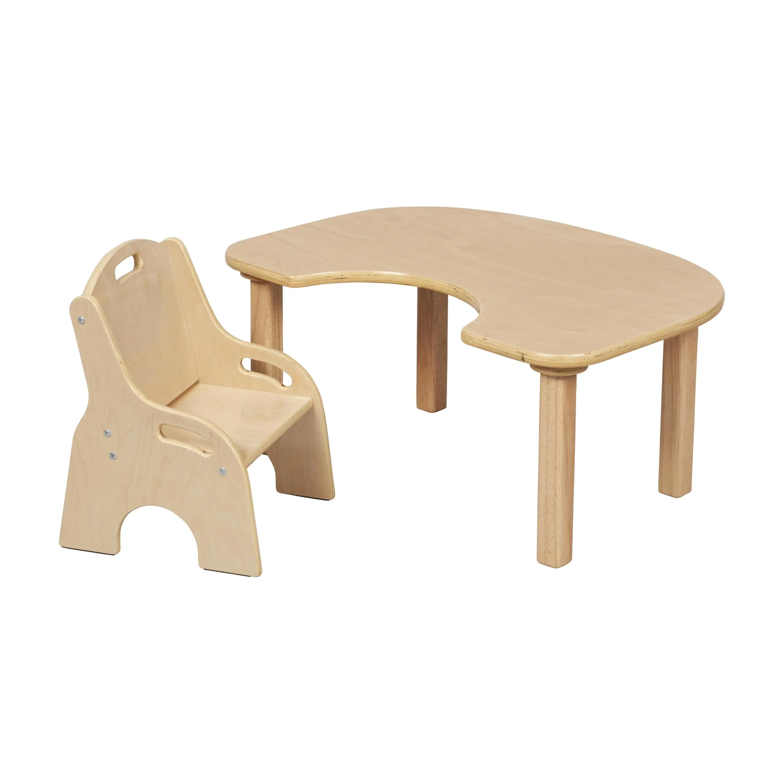

Little Learner Natural Kids Furniture Table and Chair Set for Children's Learning Space