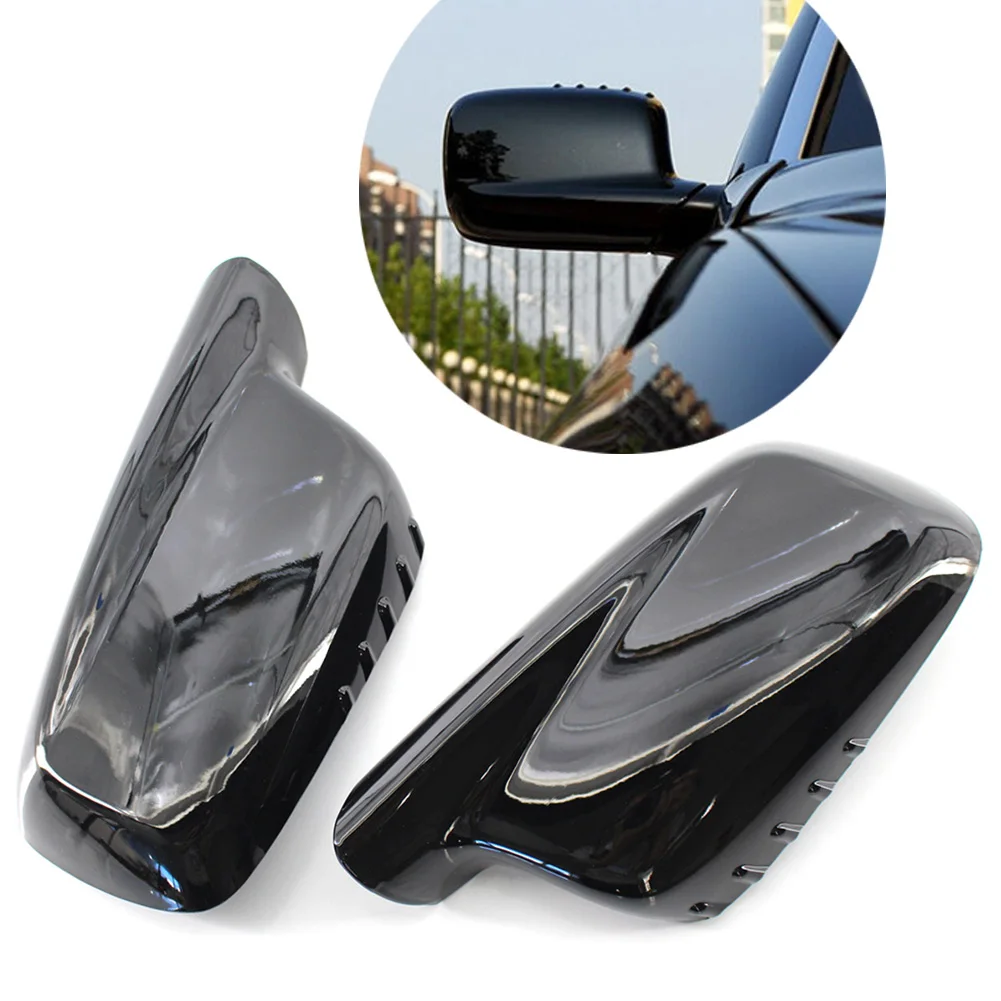 1Pair Car Door Rearview Mirror Side Mirros Cover For BMW 7 Series E65 E66 E67 2001-2008 & 3Serie E46 2000-2006 Left & Right